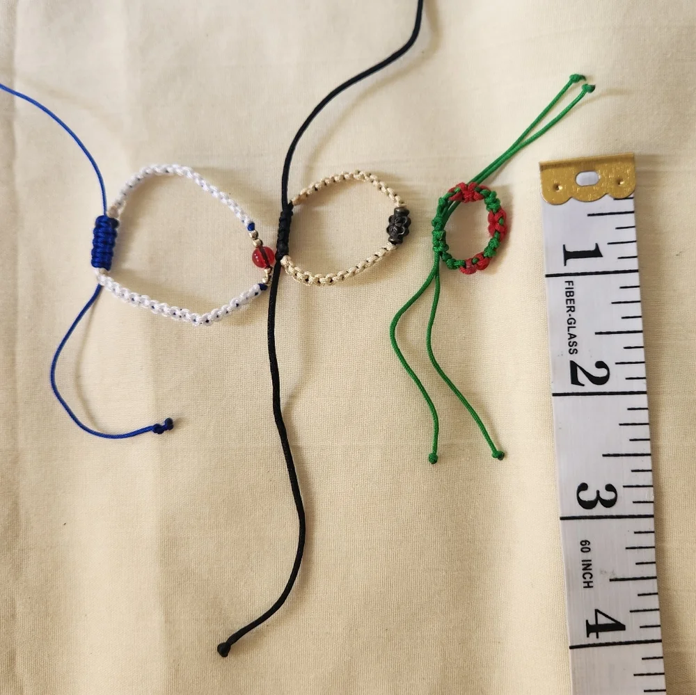 3 Pieces Handcrafted Multicolor Kids Bracelet Set #08